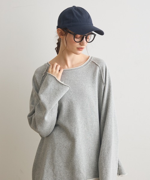 Crisp(クリスプ)の「カットオフラグランオーバースウェット(スウェット・レディース・ホワイト/グレー/ブラウン・FREE)」の7枚目の写真