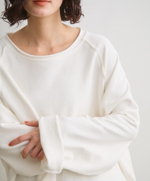 Crisp(クリスプ)の「カットオフラグランオーバースウェット(スウェット・レディース・ホワイト/グレー/ブラウン・FREE)」の20枚目の写真