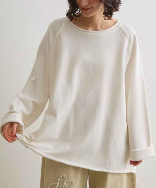 Crisp(クリスプ)の「カットオフラグランオーバースウェット(スウェット・レディース・ホワイト/グレー/ブラウン・FREE)」の17枚目の写真