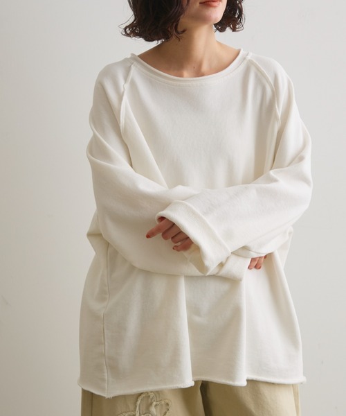 Crisp(クリスプ)の「カットオフラグランオーバースウェット(スウェット・レディース・ホワイト/グレー/ブラウン・FREE)」の15枚目の写真