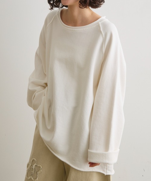 Crisp(クリスプ)の「カットオフラグランオーバースウェット(スウェット・レディース・ホワイト/グレー/ブラウン・FREE)」の16枚目の写真