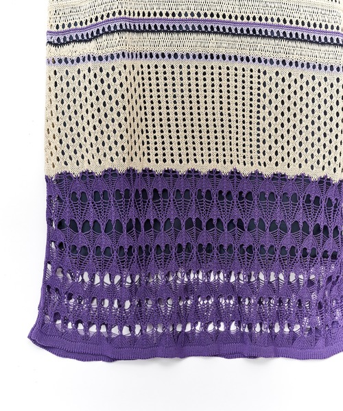 AULA AILA（アウラアイラ）の「【セットアップ着用可】オープンワークニットスカート（スカート・レディース・ブルー/ブラック/パープル・0）」の19枚目の写真