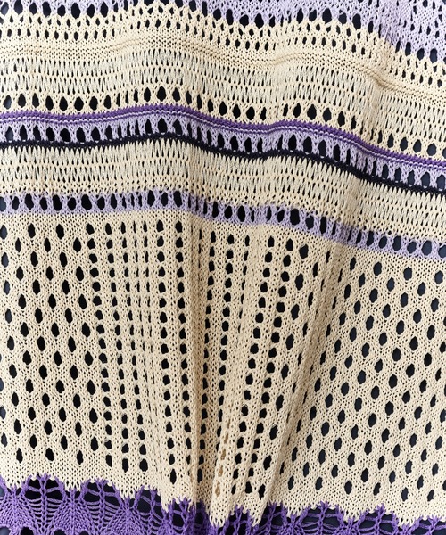 AULA AILA（アウラアイラ）の「【セットアップ着用可】オープンワークニットスカート（スカート・レディース・ブルー/ブラック/パープル・0）」の20枚目の写真