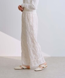 BIANCA（ビアンカ）の「【ON/OFF着回し】フラワージャカードドロスト付きワイドパンツ（その他パンツ）」