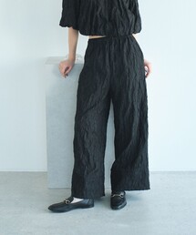 BIANCA（ビアンカ）の「【ON/OFF着回し】フラワージャカードドロスト付きワイドパンツ（その他パンツ）」