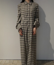 CLANE（クラネ）の「CLANE UP POCKET CHECK SHIRT ONEPIECE（ワンピース）」