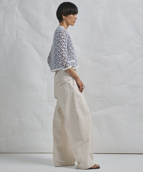 Whim Gazette（ウィムガゼット）の「【GEMINI】ハンドニットカーディガン（カーディガン/ボレロ・レディース・ブルー/ブルー系その他・FREE）」の5枚目の写真