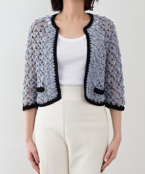 Whim Gazette（ウィムガゼット）の「【GEMINI】ハンドニットカーディガン（カーディガン/ボレロ・レディース・ブルー/ブルー系その他・FREE）」の20枚目の写真