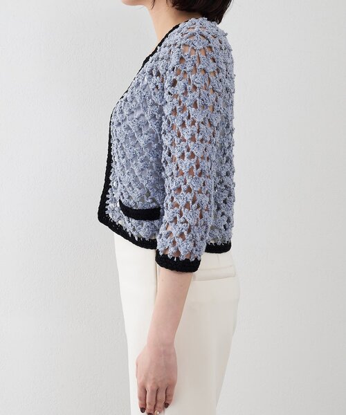 Whim Gazette（ウィムガゼット）の「【GEMINI】ハンドニットカーディガン（カーディガン/ボレロ・レディース・ブルー/ブルー系その他・FREE）」の19枚目の写真