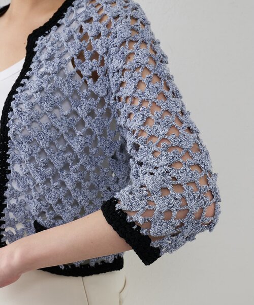 Whim Gazette（ウィムガゼット）の「【GEMINI】ハンドニットカーディガン（カーディガン/ボレロ・レディース・ブルー/ブルー系その他・FREE）」の16枚目の写真