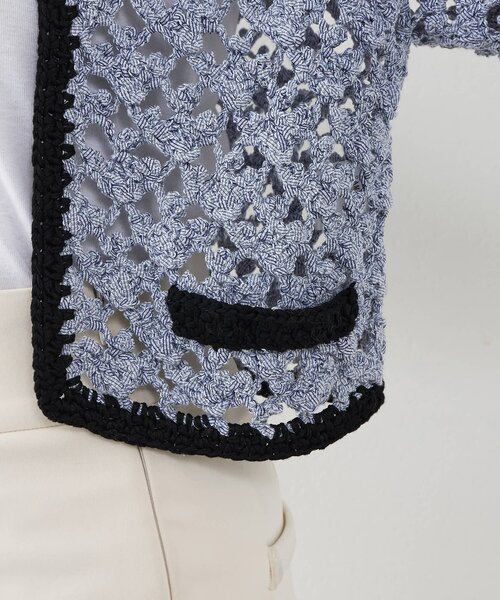 Whim Gazette（ウィムガゼット）の「【GEMINI】ハンドニットカーディガン（カーディガン/ボレロ・レディース・ブルー/ブルー系その他・FREE）」の15枚目の写真