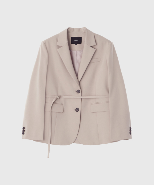 LOOKAST(ルックキャスト)の「エマベルテッドスリムジャケット_ベージュ / EMMA BELTED SLIM JACKET_BEIGE(テーラードジャケット・レディース・Beige・SMALL/MEDIUM)」の3枚目の写真