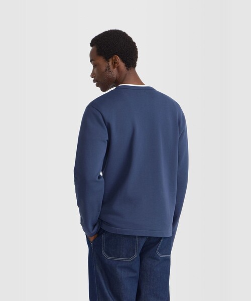 agnes b.（アニエスベー）の「メンズ コットン メルトン 長袖 カーディガンプレッション "Khelian"（カーディガン/ボレロ・メンズ・ブルー系その他・1/2）」の5枚目の写真