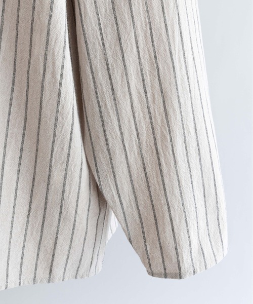 EN NEUME(エンノイム)の「Linen Touch Stripe Open Collar Shirt(シャツ/ブラウス・レディース・ブラウン/アイボリー・FREE)」の21枚目の写真