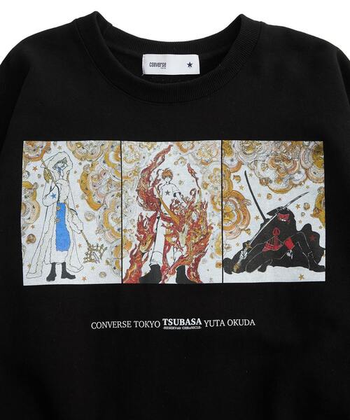 CONVERSE TOKYO(コンバーストウキョウ)の「【CLAMP】『ツバサ-RESERVoir CHRoNiCLE-』GRAPHIC SWEAT(スウェット・レディース・ブラック・FREE)」の3枚目の写真
