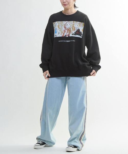 CONVERSE TOKYO(コンバーストウキョウ)の「【CLAMP】『ツバサ-RESERVoir CHRoNiCLE-』GRAPHIC SWEAT(スウェット・レディース・ブラック・FREE)」の8枚目の写真