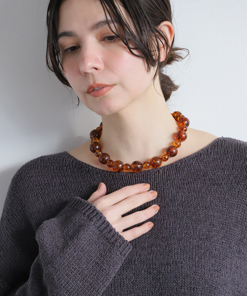 JOURNAL STANDARD（ジャーナルスタンダード）の「PARIS BAKELITENEC（ネックレス・レディース・ブラウン/オレンジ/ブラウン系その他・FREE）」の11枚目の写真