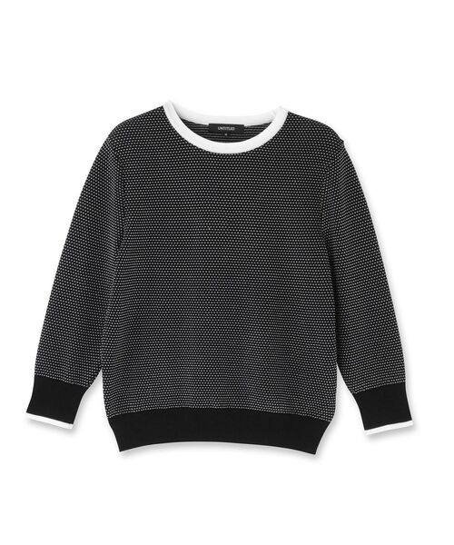 UNTITLED（アンタイトル）の「配色ハイゲージニットトップス（ニット/セーター・レディース・グレー系8/ブラック系4/ホワイト系5・03/02/01/00/48/44/04）」の4枚目の写真