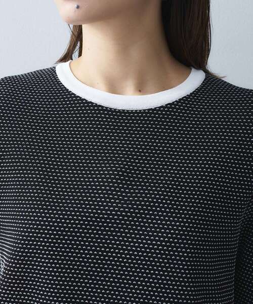 UNTITLED（アンタイトル）の「配色ハイゲージニットトップス（ニット/セーター・レディース・グレー系8/ブラック系4/ホワイト系5・03/02/01/00/48/44/04）」の20枚目の写真