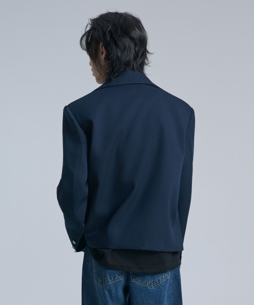 TEN PAST SEVEN(テン ファスト セブン)の「シルバーボタンオープンカラージャケット(テーラードジャケット・メンズ・その他・MEDIUM/LARGE)」の2枚目の写真