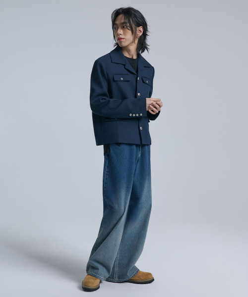 TEN PAST SEVEN(テン ファスト セブン)の「シルバーボタンオープンカラージャケット(テーラードジャケット・メンズ・その他・MEDIUM/LARGE)」の3枚目の写真