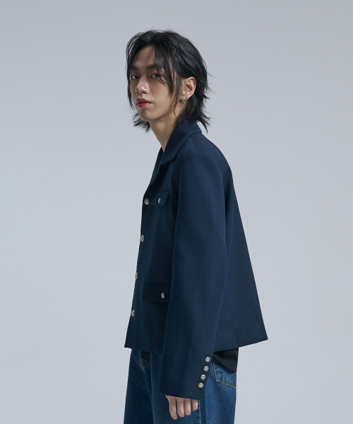 TEN PAST SEVEN(テン ファスト セブン)の「シルバーボタンオープンカラージャケット(テーラードジャケット・メンズ・その他・MEDIUM/LARGE)」の4枚目の写真