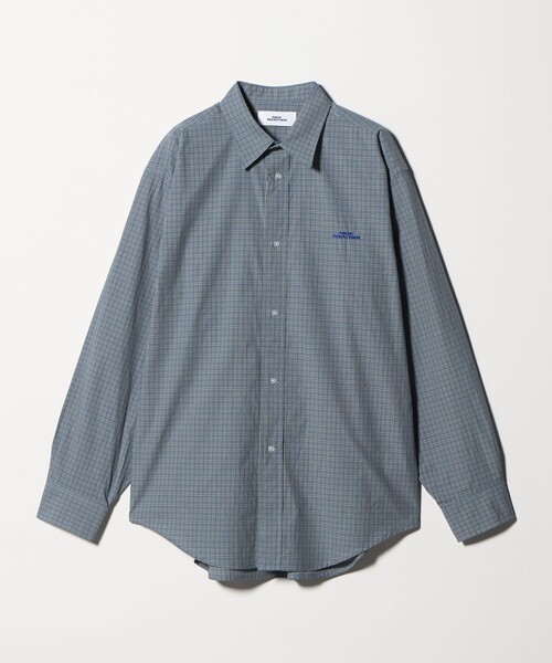 NICE WEATHER（ナイスウェザー）の「＜NICE WEATHER＞ロゴ チェックシャツ（シャツ/ブラウス・メンズ・ブラック/コバルトブルー/ダークブラウン・S/L/M/XS）」の3枚目の写真