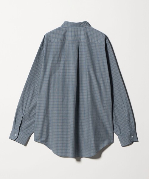 NICE WEATHER（ナイスウェザー）の「＜NICE WEATHER＞ロゴ チェックシャツ（シャツ/ブラウス・メンズ・ブラック/コバルトブルー/ダークブラウン・S/L/M/XS）」の6枚目の写真