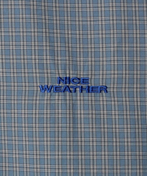 NICE WEATHER（ナイスウェザー）の「＜NICE WEATHER＞ロゴ チェックシャツ（シャツ/ブラウス・メンズ・ブラック/コバルトブルー/ダークブラウン・S/L/M/XS）」の10枚目の写真