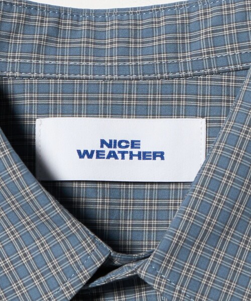 NICE WEATHER（ナイスウェザー）の「＜NICE WEATHER＞ロゴ チェックシャツ（シャツ/ブラウス・メンズ・ブラック/コバルトブルー/ダークブラウン・S/L/M/XS）」の17枚目の写真