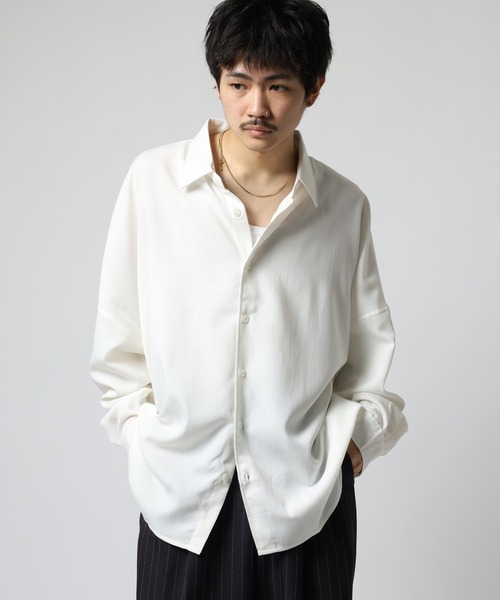 FUNALIVE（ファンアライブ）の「ストレッチTRスカーフ付きシャツ 長袖（シャツ/ブラウス・メンズ・ホワイト・F）」の7枚目の写真