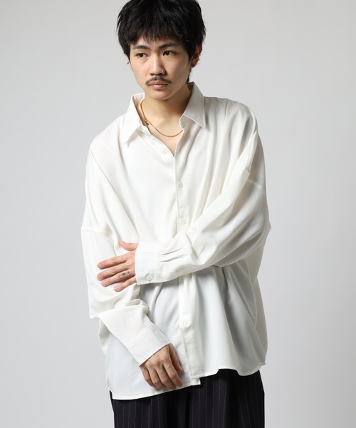 FUNALIVE(ファンアライブ)の「ストレッチTRスカーフ付きシャツ 長袖(シャツ/ブラウス・メンズ・ホワイト・F)」の10枚目の写真