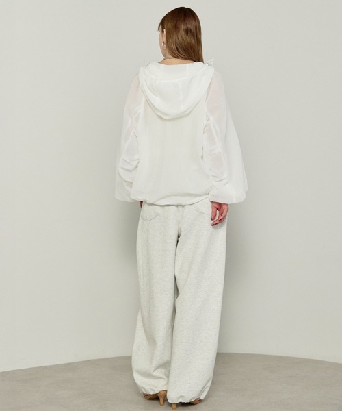 enhaut（アンオート）の「シアー リップストップ パーカー（パーカー・レディース・ホワイト/ネイビー/ブラック・FREE）」の12枚目の写真