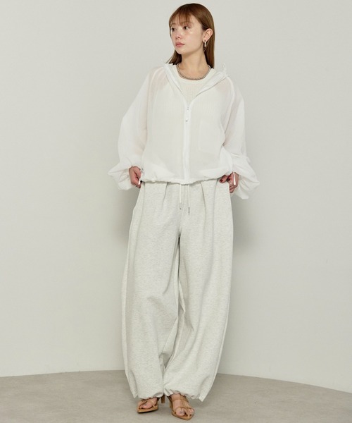 enhaut（アンオート）の「シアー リップストップ パーカー（パーカー・レディース・ホワイト/ネイビー/ブラック・FREE）」の14枚目の写真