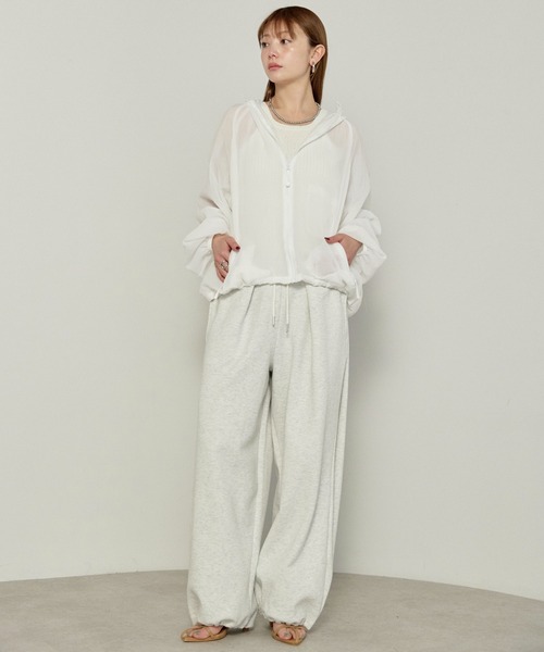 enhaut（アンオート）の「シアー リップストップ パーカー（パーカー・レディース・ホワイト/ネイビー/ブラック・FREE）」の15枚目の写真