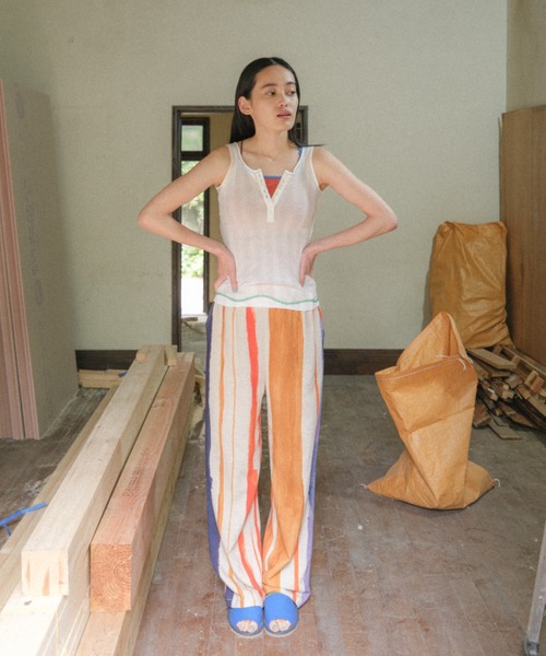 PAMM（パム）の「PAMMのサマータンクトップ（タンクトップ・レディース・ネイビー/アイボリー/アクア・フリー）」の8枚目の写真