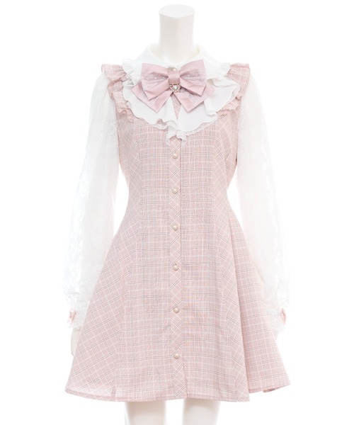 Secret Honey（シークレットハニー）の「袖レースラッフルワンピース（ワンピース・レディース・ピンク/ブルー・MEDIUM）」の8枚目の写真