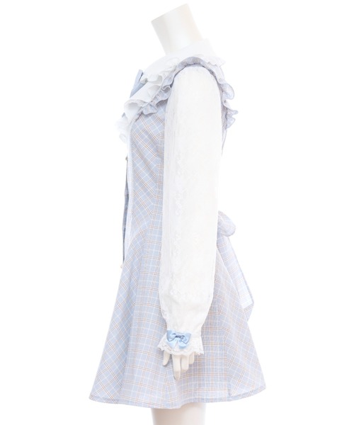 Secret Honey（シークレットハニー）の「袖レースラッフルワンピース（ワンピース・レディース・ピンク/ブルー・MEDIUM）」の10枚目の写真