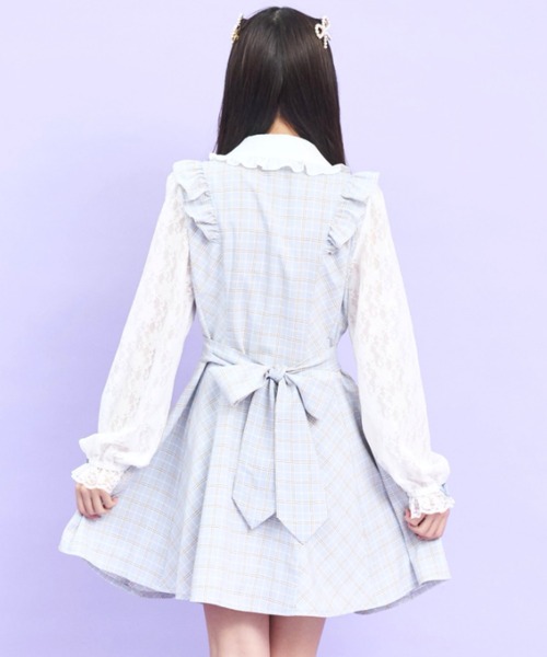 Secret Honey（シークレットハニー）の「袖レースラッフルワンピース（ワンピース・レディース・ピンク/ブルー・MEDIUM）」の7枚目の写真