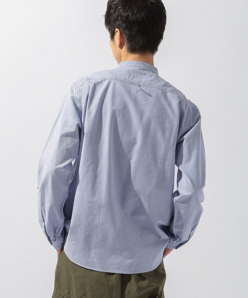 DANTON(ダントン)の「【DANTON(ダントン)】Oxford Band Collar Shirt(シャツ/ブラウス・メンズ・ホワイト/サックスブルー・MEDIUM/LARGE)」の8枚目の写真
