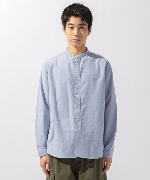 DANTON(ダントン)の「【DANTON(ダントン)】Oxford Band Collar Shirt(シャツ/ブラウス・メンズ・ホワイト/サックスブルー・MEDIUM/LARGE)」の9枚目の写真