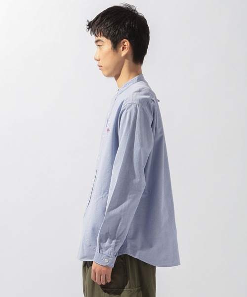 DANTON(ダントン)の「【DANTON(ダントン)】Oxford Band Collar Shirt(シャツ/ブラウス・メンズ・ホワイト/サックスブルー・MEDIUM/LARGE)」の10枚目の写真