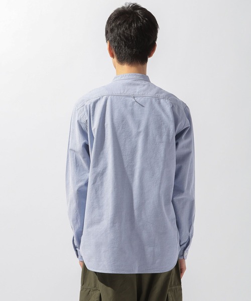DANTON(ダントン)の「【DANTON(ダントン)】Oxford Band Collar Shirt(シャツ/ブラウス・メンズ・ホワイト/サックスブルー・MEDIUM/LARGE)」の11枚目の写真