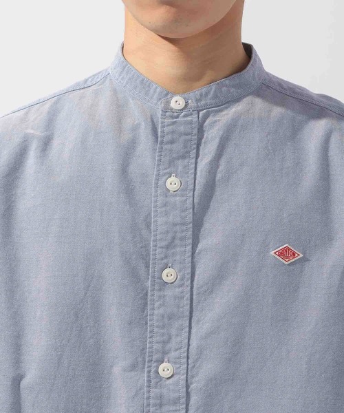 DANTON(ダントン)の「【DANTON(ダントン)】Oxford Band Collar Shirt(シャツ/ブラウス・メンズ・ホワイト/サックスブルー・MEDIUM/LARGE)」の12枚目の写真