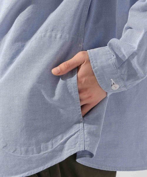 DANTON(ダントン)の「【DANTON(ダントン)】Oxford Band Collar Shirt(シャツ/ブラウス・メンズ・ホワイト/サックスブルー・MEDIUM/LARGE)」の16枚目の写真