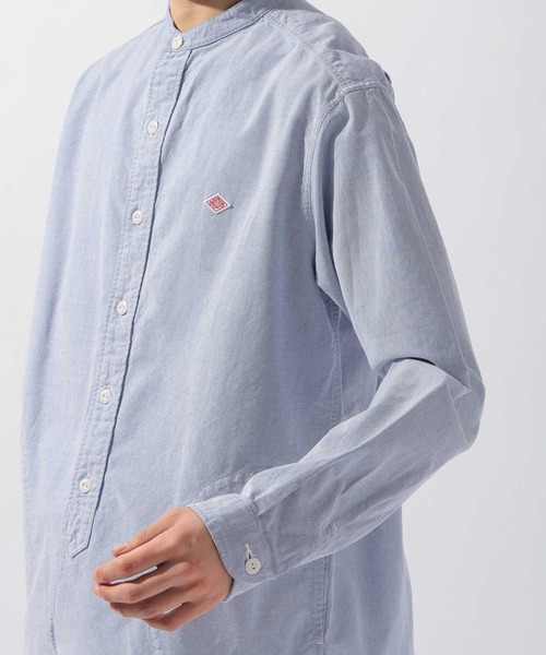 DANTON(ダントン)の「【DANTON(ダントン)】Oxford Band Collar Shirt(シャツ/ブラウス・メンズ・ホワイト/サックスブルー・MEDIUM/LARGE)」の14枚目の写真