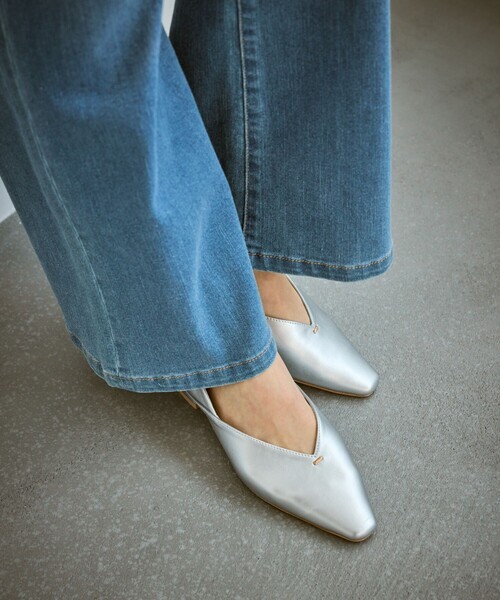 ROPE' PICNIC（ロペピクニック）の「Vカットソフトバブーシュ（パンプス・レディース・ブラック・23.0cm/23.5cm/24.0cm/24.5cm）」の7枚目の写真