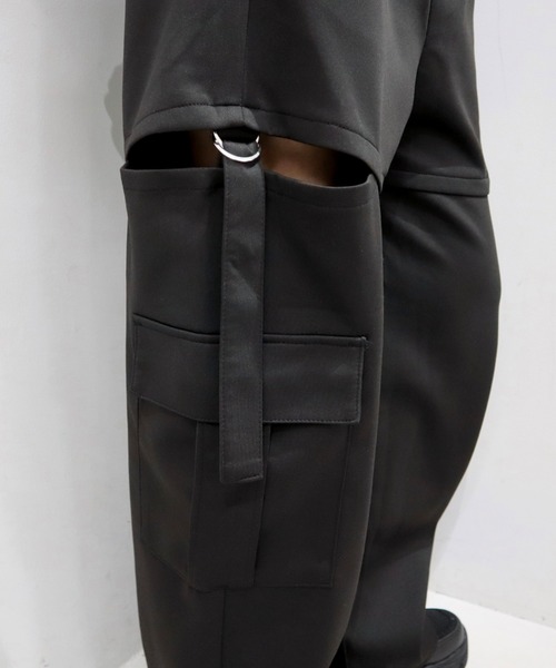 CECIL McBEE(セシルマクビー)の「ダンボールサイドカットカーゴパンツ(スウェットパンツ・レディース・グレー/ブラック・LARGE/MEDIUM)」の12枚目の写真
