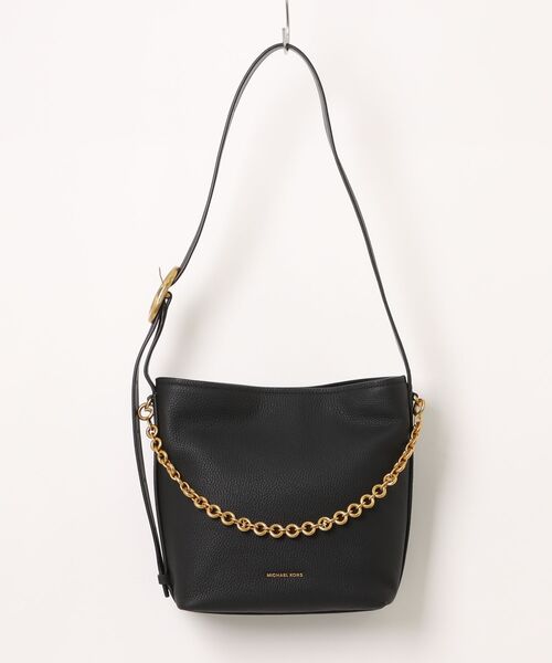 MICHAEL KORS(マイケルコース)の「NOLITA ペブルレザー チェーン バケットバッグ ショルダートート スモール(ショルダーバッグ・レディース・ブラック・FREE)」の5枚目の写真