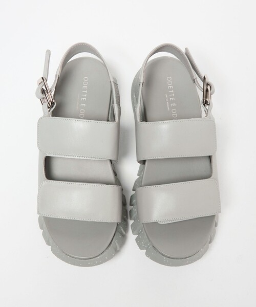 ODETTE E ODILE（オデットエオディール）の「ヴィブラムベルクロ サンダル55（サンダル・レディース・ブラック/ライトグレー・37/36/35）」の6枚目の写真